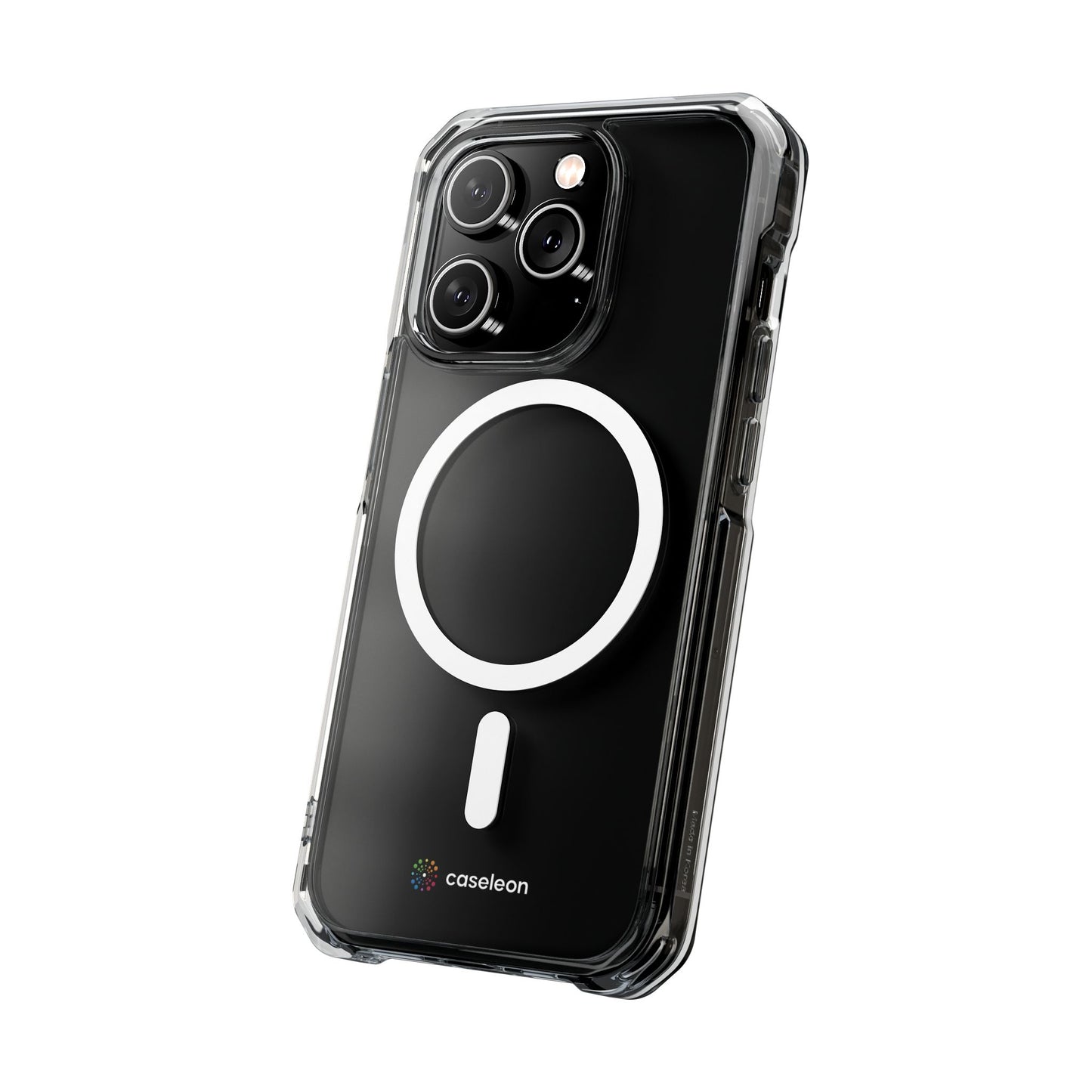 Magnetic Clear Case - Black Logo - Caseleon