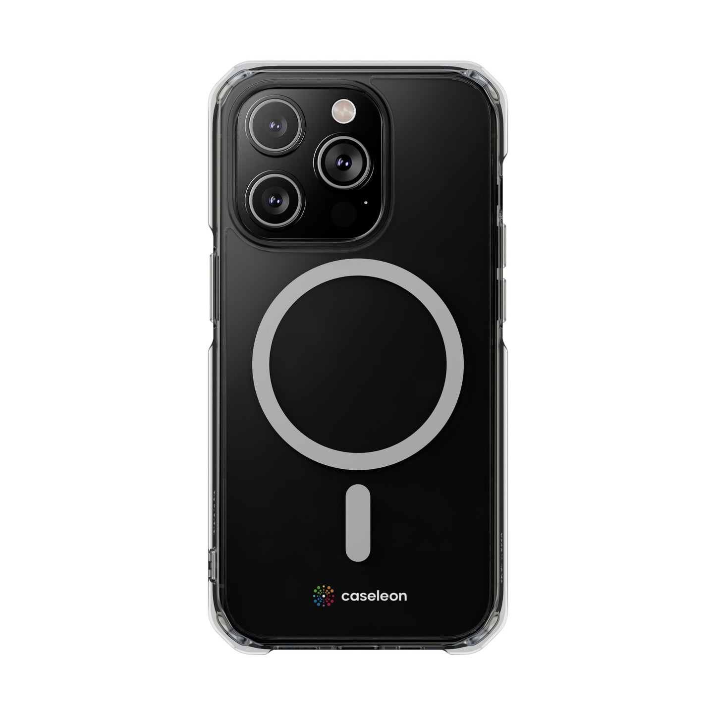 Magnetic Clear Case - Black Logo - Caseleon