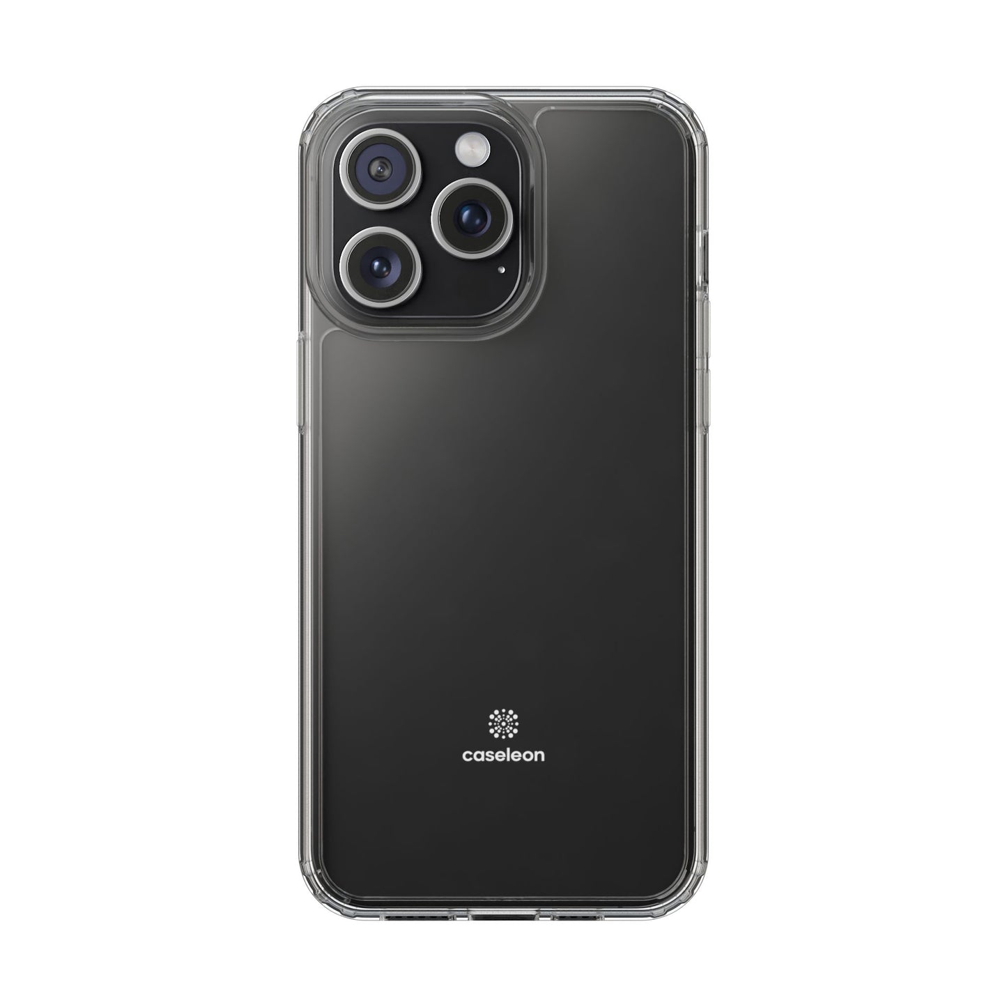 Clear Case - White Logo - Caseleon