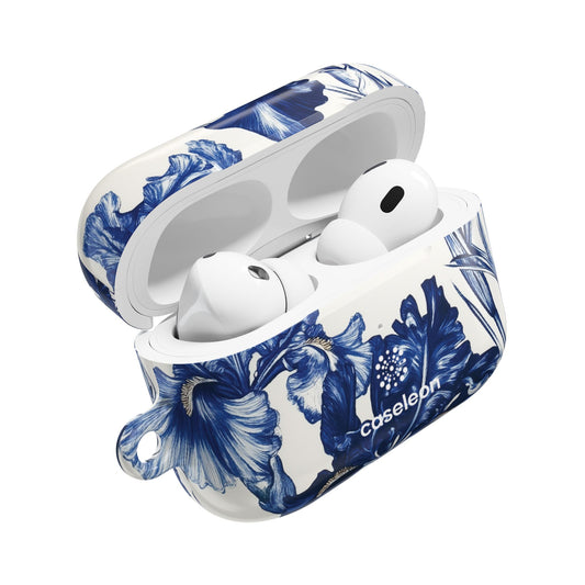 Floral AirPod Case - Elegant Irises Design for Music Lovers