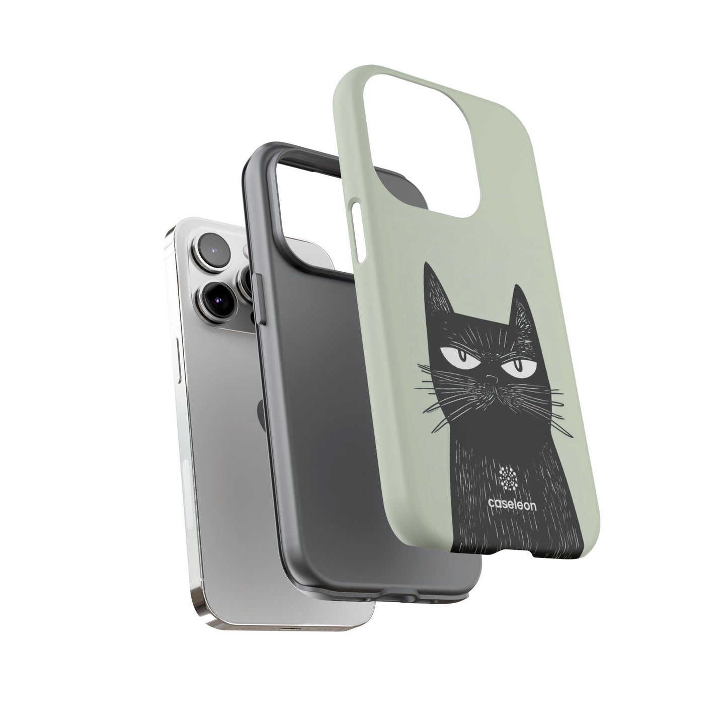Whimsical Black Cat Phone Case - Tough & Stylish Protection
