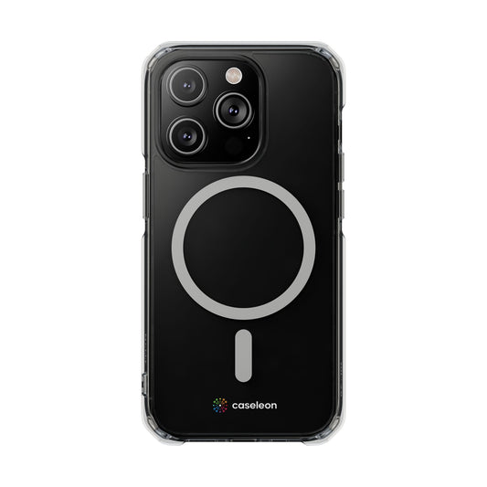 Magnetic Clear Case - Black Logo - Caseleon