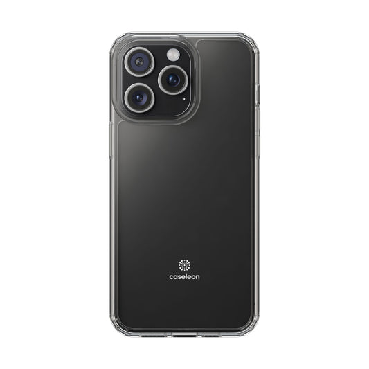 Clear Case - White Logo - Caseleon