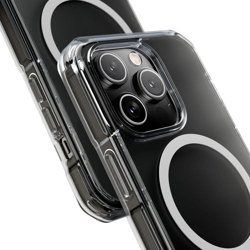 Magnetic Clear Case - Black Logo - Caseleon